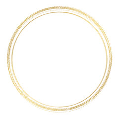Gold circle frame.	
