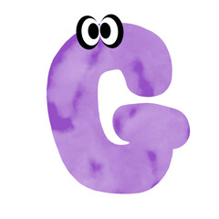 Watercolor font pattern
