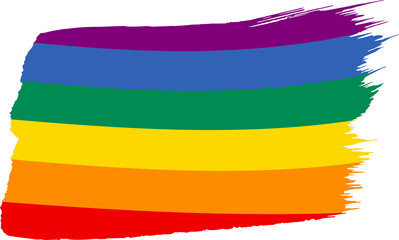 Rainbow color brush stroke painting LGBT pride month background