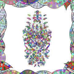 Obraz premium Interesting pattern with colorful elements on the background