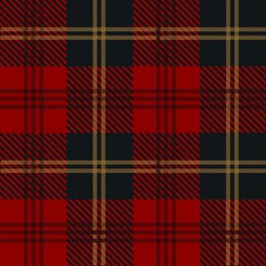 Tartan seamless pattern, black and red can be used in fashion design. Bedding, curtains, tablecloths