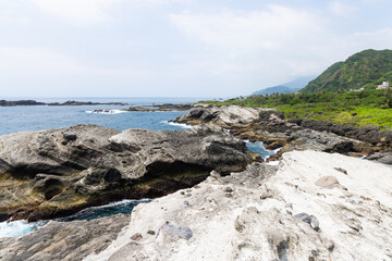 Pacific coast at shihtiping scenic recreation area in hualien, taiwan
