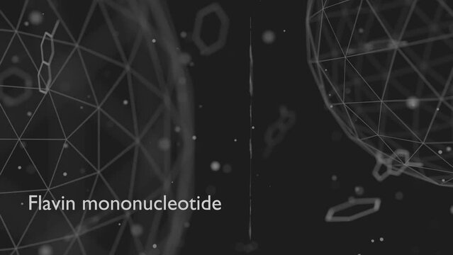 Chemical formula of flavin mononucleotide. Skeletal formula.