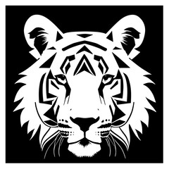 animal head vector black and white