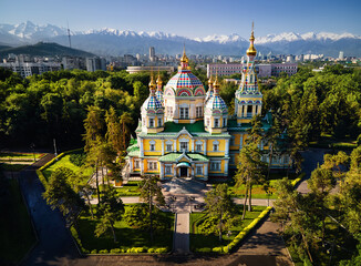 Ascension Cathedral Russian Orthodox Church in Almaty