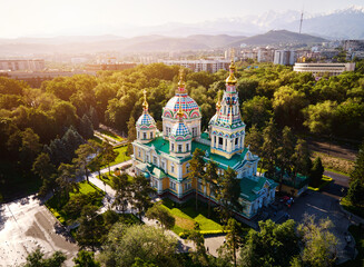 Ascension Cathedral Russian Orthodox Church in Almaty