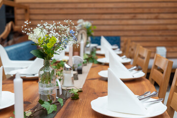beautifully decorated festive dining table