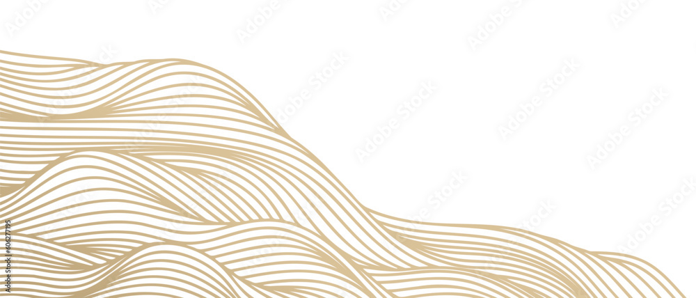 Aufkleber vector abstract line art wavy flowing dynamic gold isolated on transparent background in concept lux