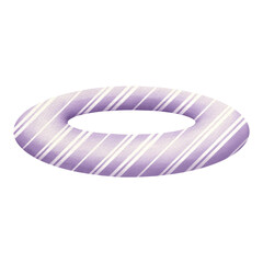 Purple Swimming ring watercolor.	