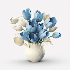 bouquet of tulips in vase