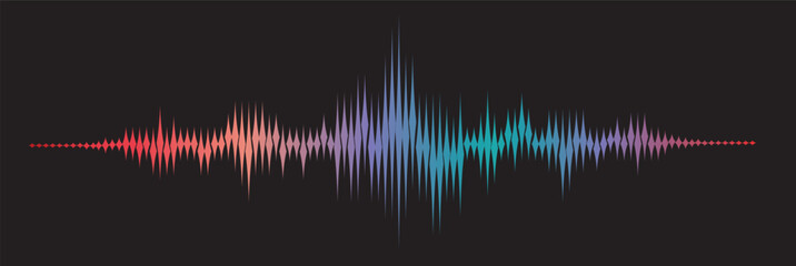 equalizer wave on black background	