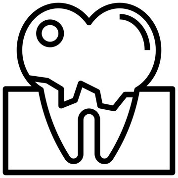 odontolith line icon,linear,outline,graphic,illustration
