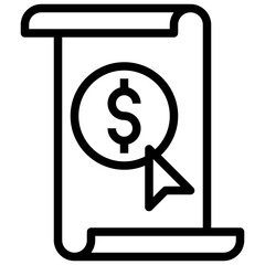 cursor line icon,linear,outline,graphic,illustration