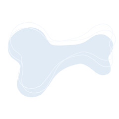 Abstract shape blue blob and line art.	