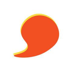 Speech bubble Hand drawn vector shape. Chat bubble element.