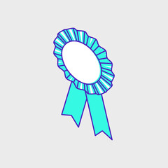 Award ribbon isometric vector illustration