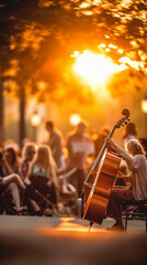 Fototapeta premium musician playing violin