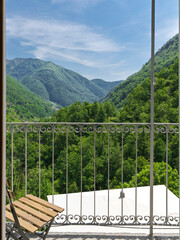 Fototapeta premium Vue du village typique tessinois de Corippo
