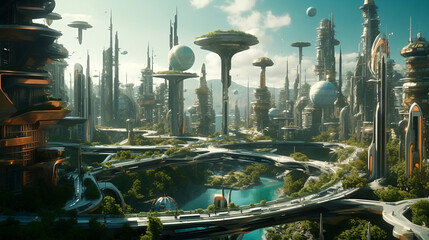 future city uninhabited, polluted, wastewater