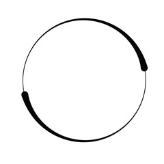 Black circle frame.	
