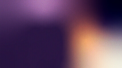 Blur gradient background with grain texture Captivating Noise airbrush. Abstract Lo-fi retro wave. Purple orange color.