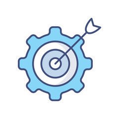 Target icon vector stock illustration.