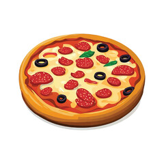 Get your appetite going with this delicious pizza vector illustration. Perfect for food blogs, menus, and design restaurant websites!  