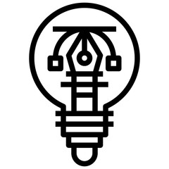 design ideas line icon,linear,outline,graphic,illustration