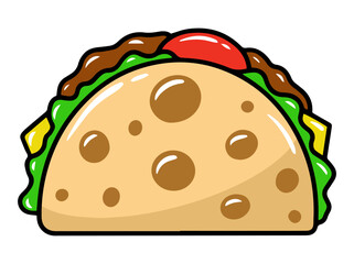 Kebab Fast Food Clipart Illustration