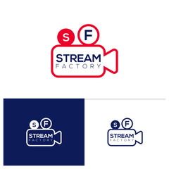 Camera logo template, Creative Camera logo design vector, Letter SF logo concept