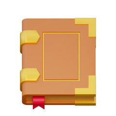 spell book game icon 3d illustration
