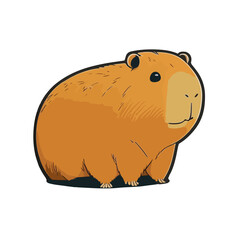 Capybara Cute mammal Mascot Icon Illustration