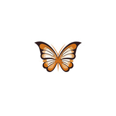 Obraz na płótnie Canvas Serenity Wings: Minimalistic Butterfly Logo