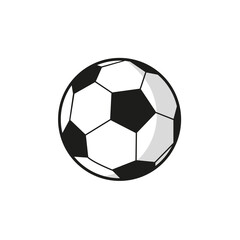 Naklejka premium Soccer. Vector illustration of a ball. Isolated on a blank, editable background.