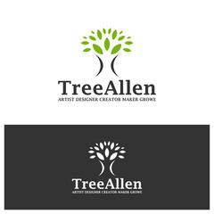 Tree logo template, Creative Nature logo design vector, Tree logo concept