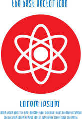 Atom vector icon. Molecule vector illustration EPS 10.