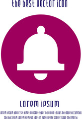 Fototapeta premium Bell vector icon. Simple silhouette vector illustration EPS 10.