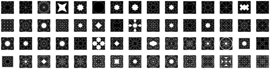 Set Of Design Icons Isolated Silhouette Solid Icon With Banner, Design, Graphic, Illustration, Modern, Template, Vector Infographic Simple Vector Illustration Logo