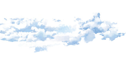 blue clouds hand drawn 