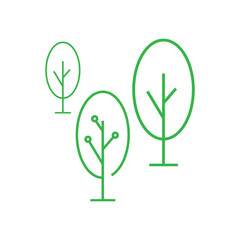 Tree Line Logo Template vector symbol
