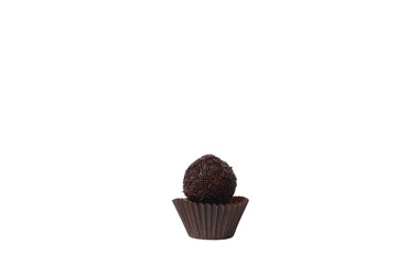 PNG, Traditional brazilian sweet - Brigadeiro, brazilian Chocolate candy, isolated on white background