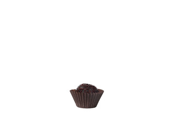 PNG, Traditional brazilian sweet - Brigadeiro, brazilian Chocolate candy, isolated on white background