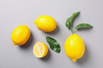 Concept of tasty citrus fruit - delicious lemon
