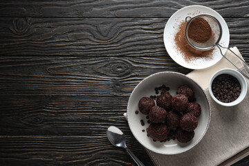 Traditional brazilian sweet - Brigadeiro, brazilian Chocolate candy