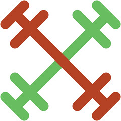 Obraz premium Gym equipment, icon of dumbbell 