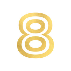 8 golden font number