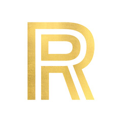 r golden font letter