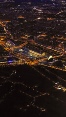 night aerial view of Valencia City of Arts and Science
