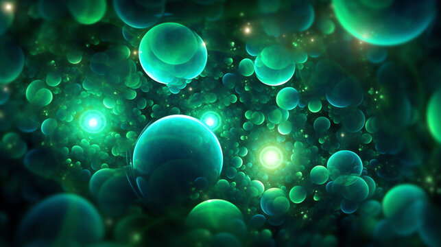 The concept of multiverse background. generative AI