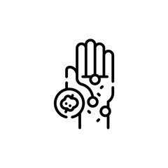 skin cancer icon with black color